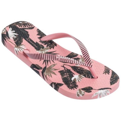 Women's Ipanema Paradise Flip Flops Rose Black | US682503KP