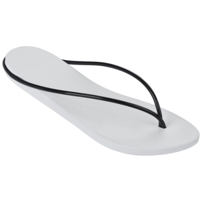 Women's Ipanema Philippe Starck Thing M Flip Flops White Black | US302186YH