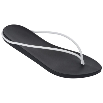 Women's Ipanema Philippe Starck Thing M Flip Flops Black White | US897324MG