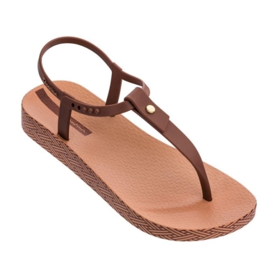 Women's Ipanema Plush Weave Sandals Brown | US853076PZ