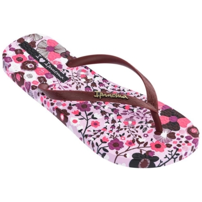 Women's Ipanema Pop Flip Flops Purple Burgundy | US735268KF