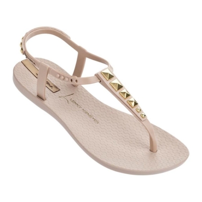 Women's Ipanema Premium Lenny Rocker Sandals Ivory Gold | US869421KH