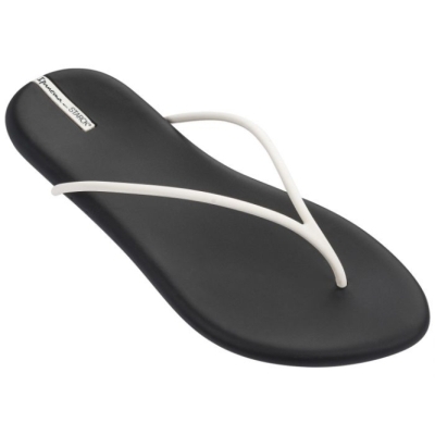 Women's Ipanema Starck Ting Flip Flops White Black | US942768OA