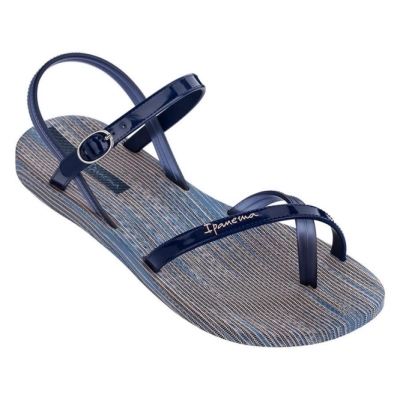 Women's Ipanema Suzi Print Sandals Ivory Blue | US621835XT