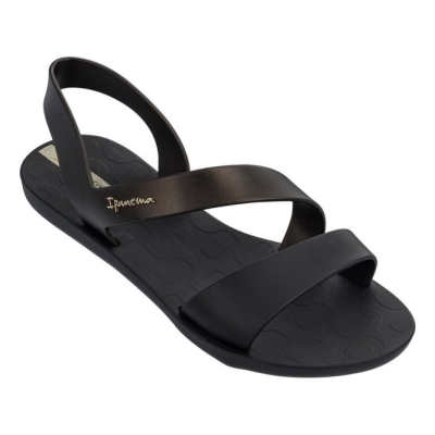 Women's Ipanema Vibe Sandals Black Gold | US632058TW