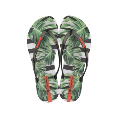 Women's Ipanema Wave Natural Flip Flops Green | US645173LR