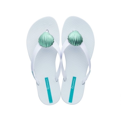 Women's Ipanema Wave Ocean Flip Flops White | US123764YW