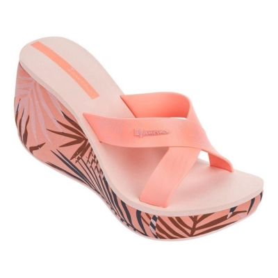 Women's Ipanema X Wedge Slides Rose | US432985AD