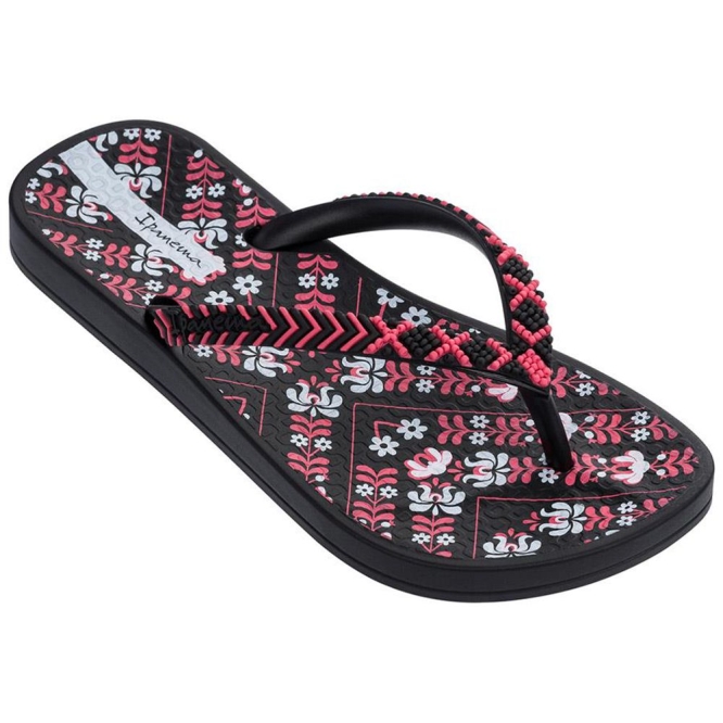 Kids\' Ipanema Ana Lovely II Flip Flops Black Rose | US092346TB