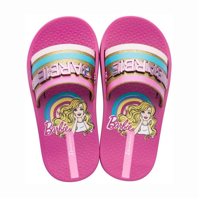 Kids\' Ipanema Barbie Slides Rose Gold | US681342ZX