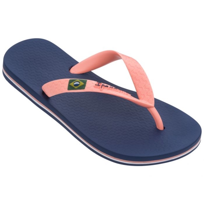 Kids\' Ipanema Classic Brazil Flip Flops Navy | US597216CL