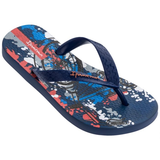 Kids\' Ipanema Classic Flip Flops Navy | US785490XA