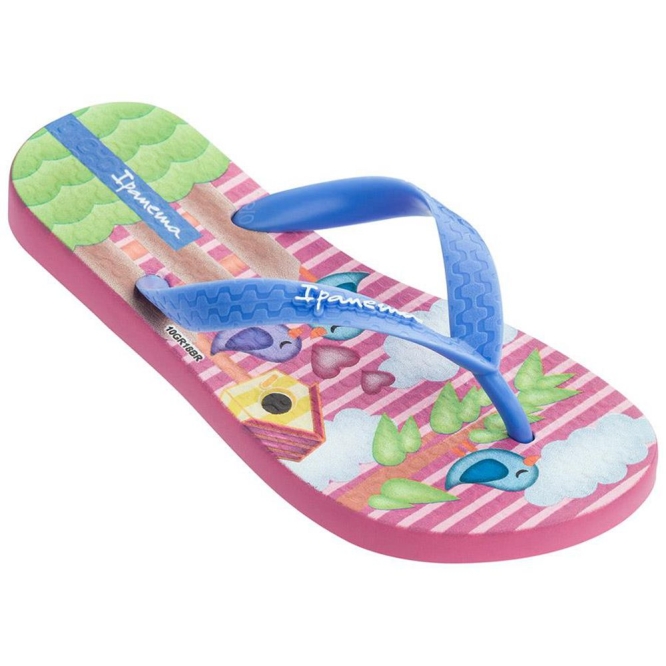 Kids\' Ipanema Fun V Flip Flops Rose Blue | US210798SK