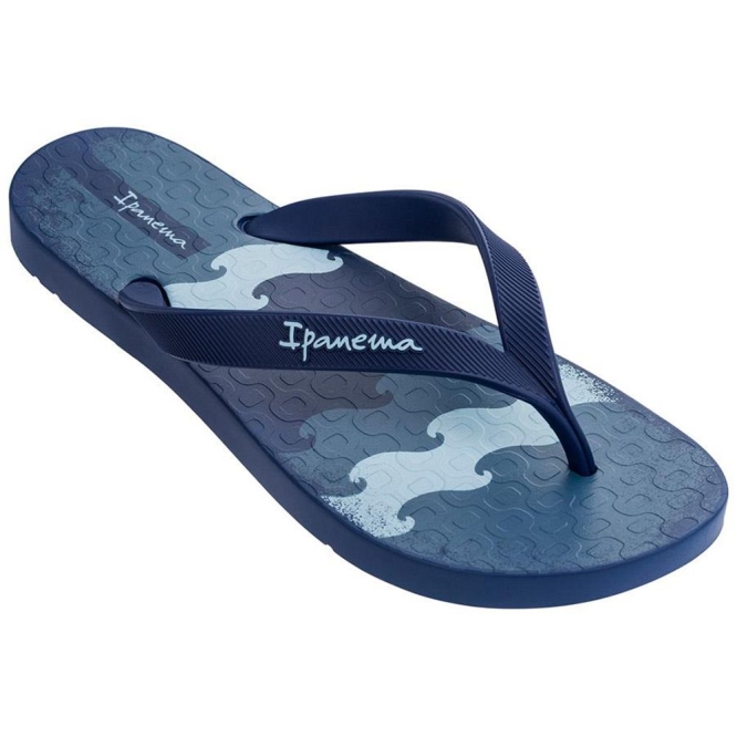 Men\'s Ipanema Arpo Wave Flip Flops Blue | US136479RP