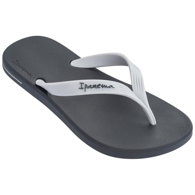 Men\'s Ipanema Posto 10 Flip Flops Grey White | US421703GF