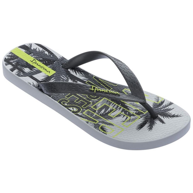 Men\'s Ipanema Summer Flip Flops Grey Black | US738129QB