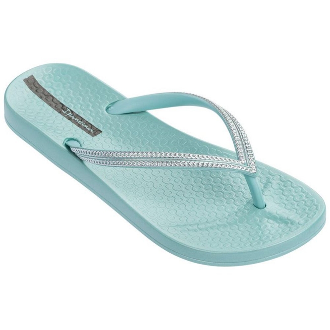 Women\'s Ipanema Ana Metallic III Flip Flops Green Silver | US670821SV