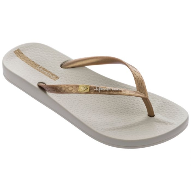 Women\'s Ipanema Anatomic Brazil Flip Flops Gold | US519364EU