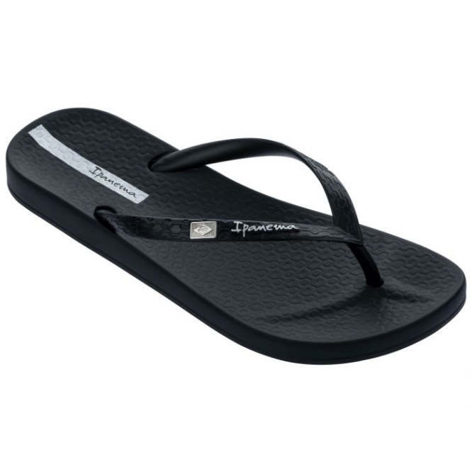 Women\'s Ipanema Anatomic Brazil Flip Flops Black | US762954UC