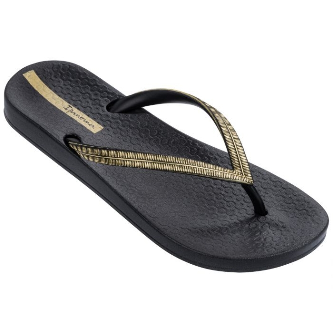 Women\'s Ipanema Anatomic Mesh Flip Flops Black | US879561OM