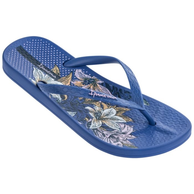 Women\'s Ipanema Anatomica Temas Powder Flip Flops Blue | US231756ZL