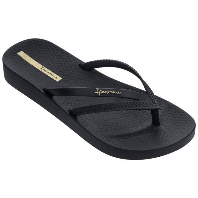 Women\'s Ipanema Bossa Soft Flip Flops Black | US950637HF