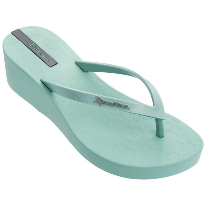 Women\'s Ipanema Daisy Wedge Flip Flops Green | US681372YZ