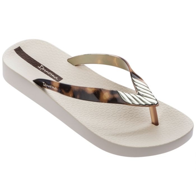 Women\'s Ipanema Elegance Soft Flip Flops Ivory | US481593ES