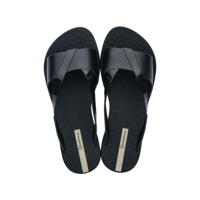 Women\'s Ipanema Elis Slides Black | US270154WA