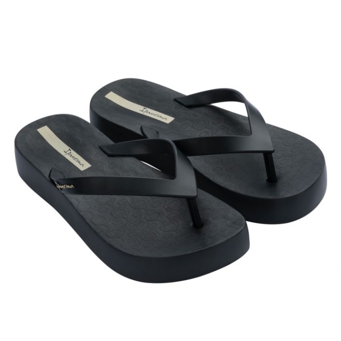 Women\'s Ipanema Flatform Flip Flops Black | US625013GB