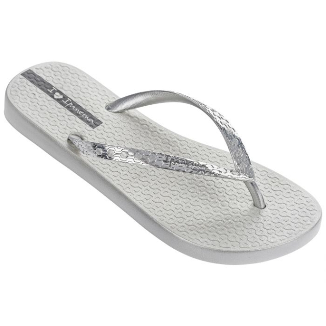 Women\'s Ipanema Glam Flip Flops Silver | US971824RX