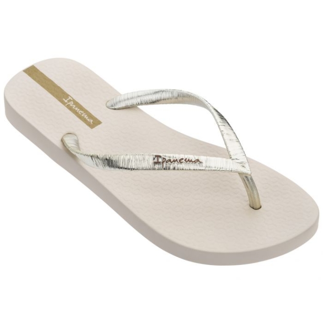 Women\'s Ipanema Glam Shimmer Flip Flops Gold | US375804KE