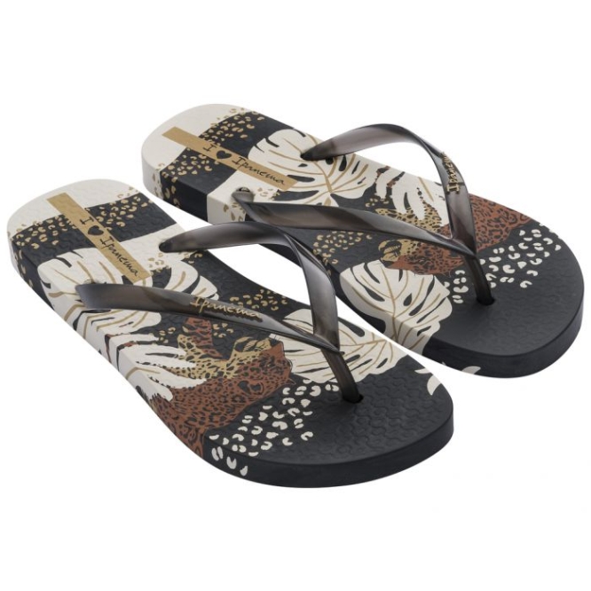 Women\'s Ipanema I Love Sun Print Flip Flops Black | US645278BH