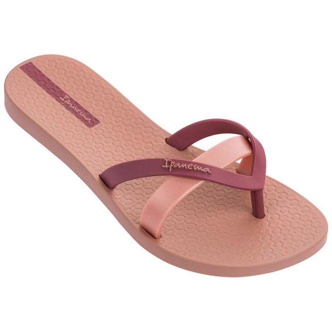 Women\'s Ipanema Kirei Flip Flops Rose Burgundy | US506437RA