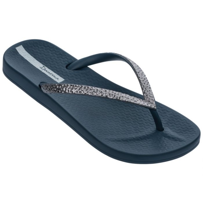 Women\'s Ipanema Mesh Shore Anatomic Flip Flops Navy | US187094BG