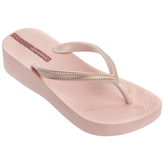 Women\'s Ipanema Mesh Wedges Blush Rose | US518476GY