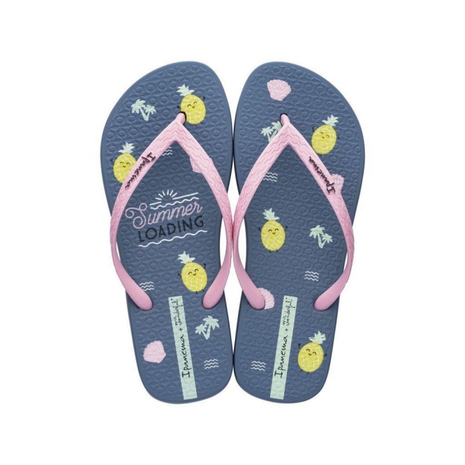 Women\'s Ipanema Mr. Wonderful II Flip Flops Navy Rose | US146852BD