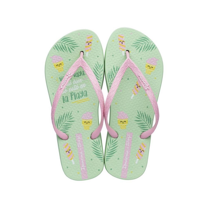 Women\'s Ipanema Mr. Wonderful II Flip Flops Green Rose | US891572MU