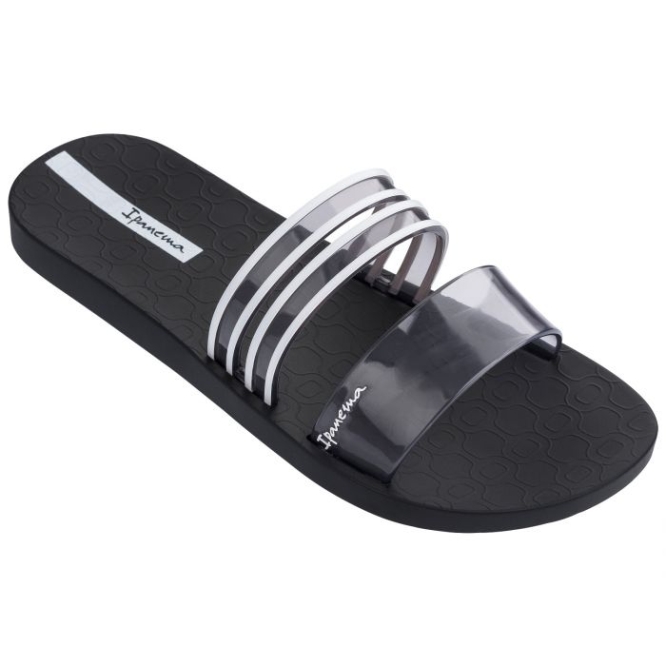 Women\'s Ipanema New Clear Slides Black | US364290ID