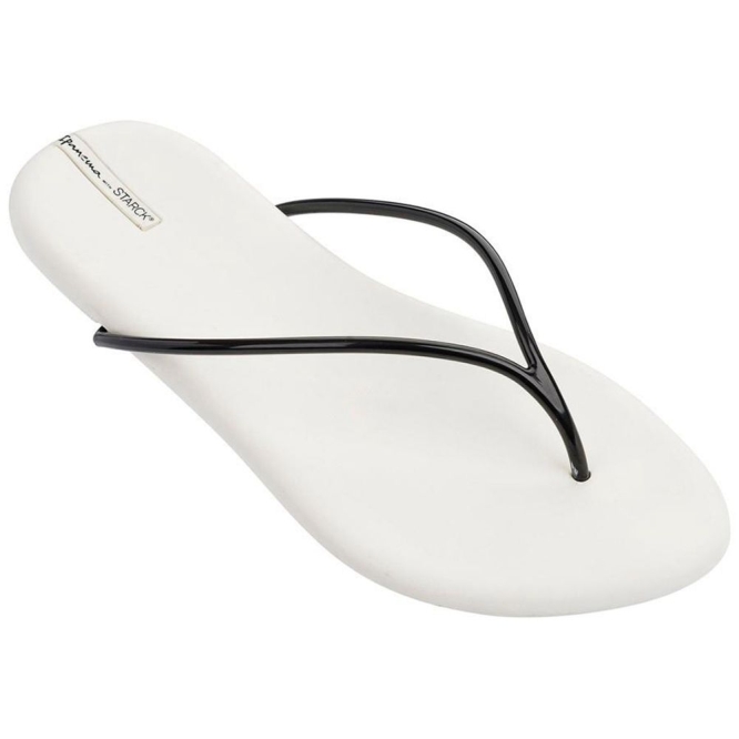 Women\'s Ipanema Philippe Starck Thing M II Flip Flops White Black | US639275ZQ