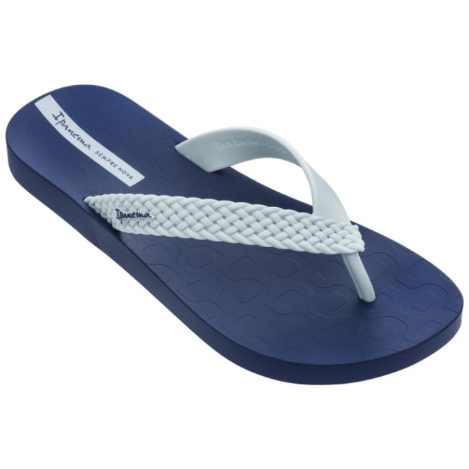 Women\'s Ipanema Soul Weave Flip Flops Navy | US439287JV